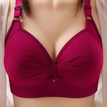 Premium Magenta Ruched Comfort Lounge Bra